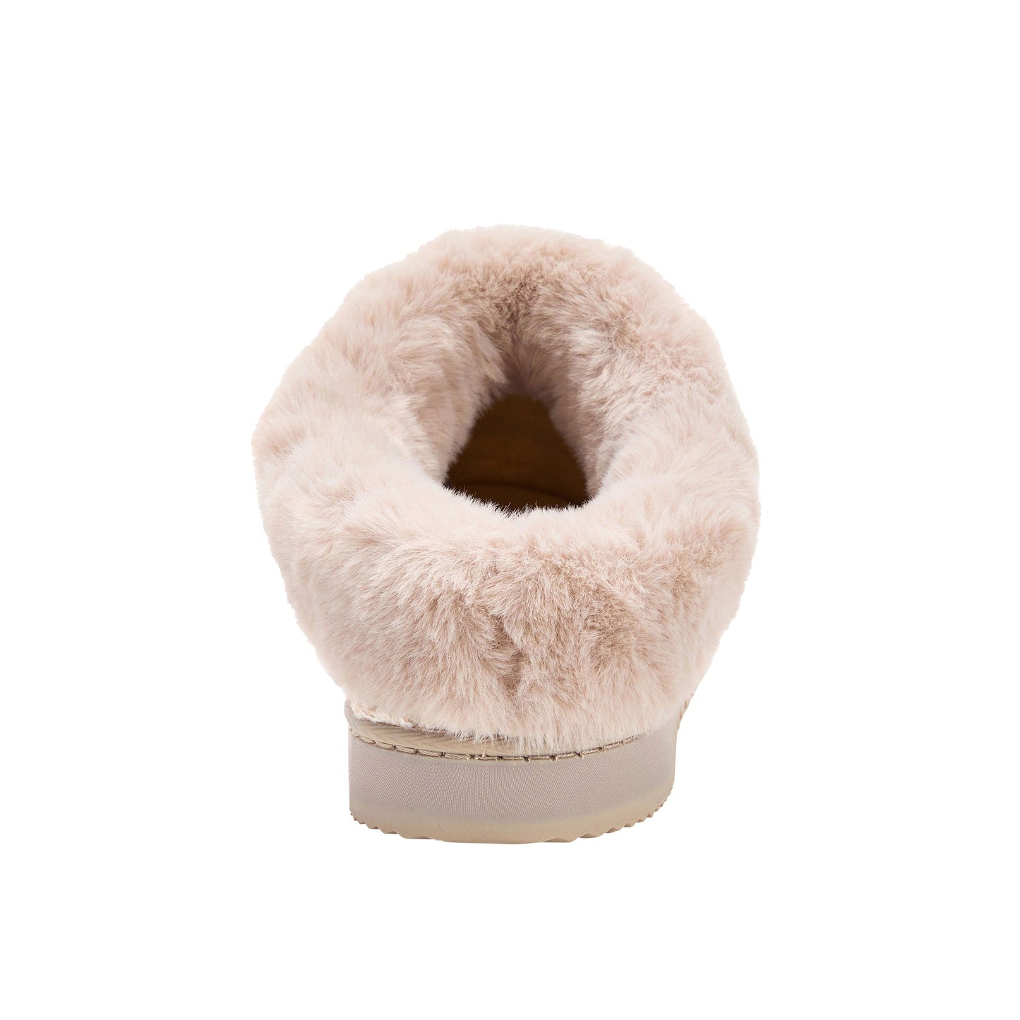Dearfoams Ladies Medium (7/8), Memory Foam Cozy Knit Slippers, Oatmeal, Grade A