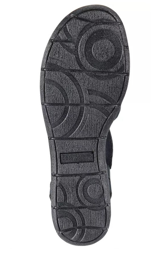 Easy Street Women's Size 7.5 M, Garrett Flats Closed Toe Sandals, Navy