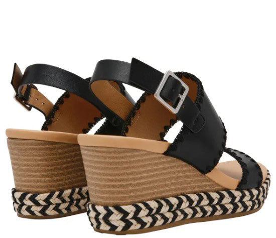 DV by Dolce Vita Ladies' Size 9.5 Wedge Heel Strap Sandals, Black