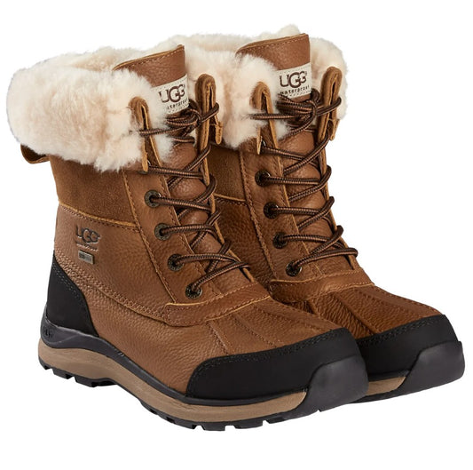 UGG Ladies' Size 9, Adirondack III Waterproof Leather Boots, Brown, Grade A