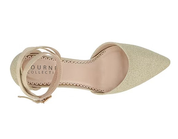 Journee Collection Luela Women's Size 6, Pointed Stiletto Dress Pumps, Gold