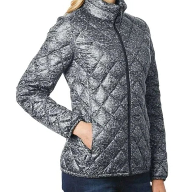 32 Degrees Ladies' Size Medium (8-10) Packable Ultra Light Down Jacket, Gray