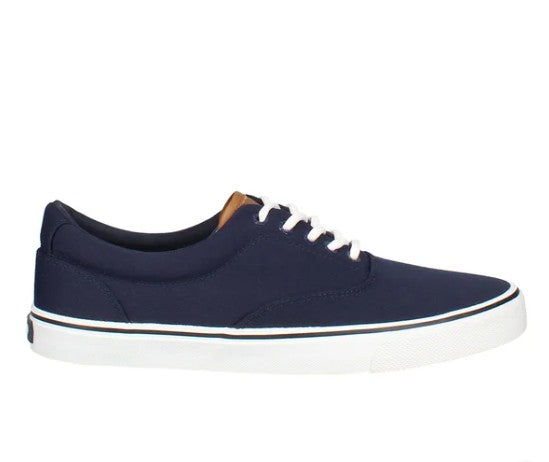 Izod Men's Size 11 Lace-Up Casual Canvas Shoes, Navy Blue