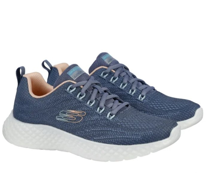 Skechers Ladies' Size 7, Lite Foam Sneakers Shoes, Blue, Grade A