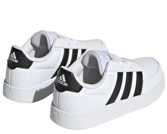 adidas Kids' Size 4 Breaknet Tennis Shoe Sneaker, White, New in Box