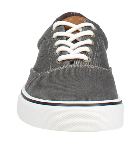 Izod Men's Size 11, Lace-Up Casual Canvas Shoes, Gray