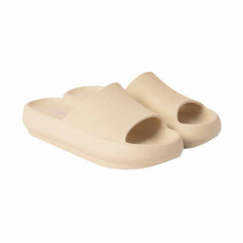 32 Degrees Ladies' Size Large (9-10) Cushion Slide Shower Sandal, Tan, Customer Return