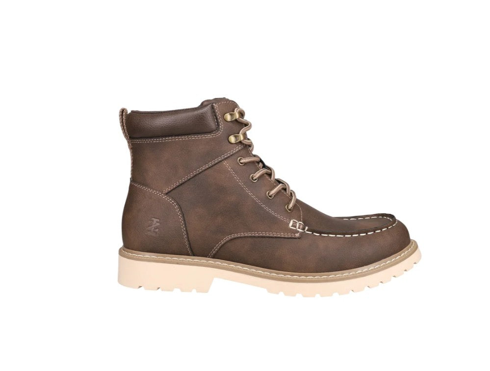 Izod Men's Size 9, Miles Memory Foam Lace Up Boots, Brown