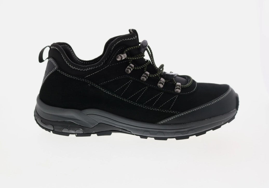 Khombu Griffin Men's Size 8, Leather Upper, Lace Up Hiking Shoes, Black