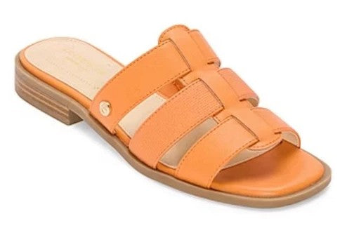 Liz Claiborne Women's Size 9.5, Meridian Flat Sandals, Tangerine Orange (NO BOX)
