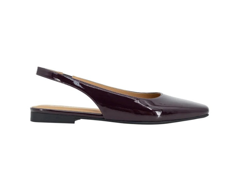 Kensie Women's Size 7, Felice Dress Shoes Slingback Flats , Red (Burgundy)