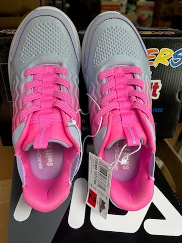Skechers Girl's Size 2, Swift Fit Hands Free Shoes Sneakers, Pink, New (NO BOX)