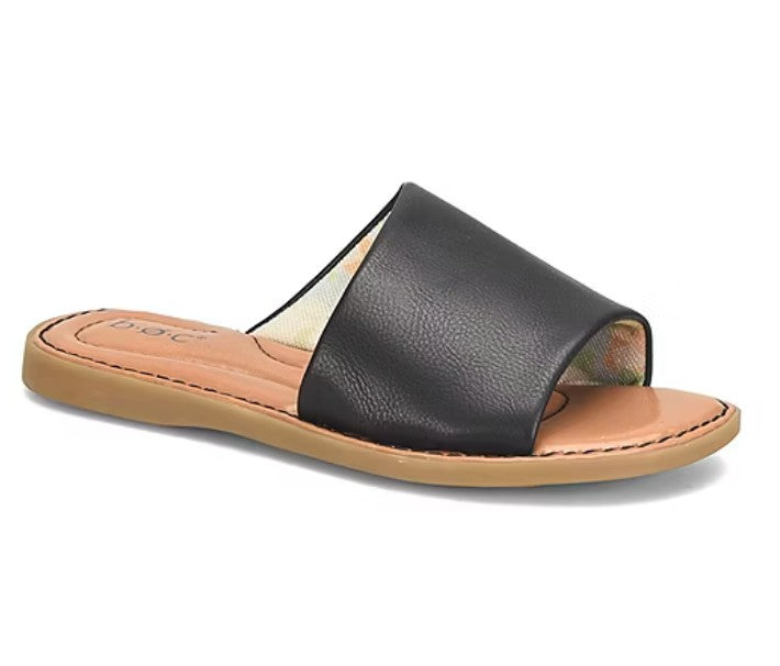 BOC by Born Women's Size 9, Keely Flat Slip on Sandals, Black