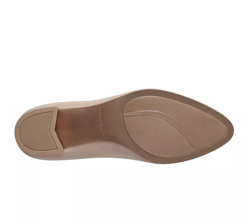 Easy Spirit Women's Size 8.5 Wide, eFlex Cosma Slip-On Pumps, Medium Natural