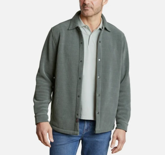 Copper & Oak Men's Size Medium Shirt Jacket Soft Corduroy, Gray