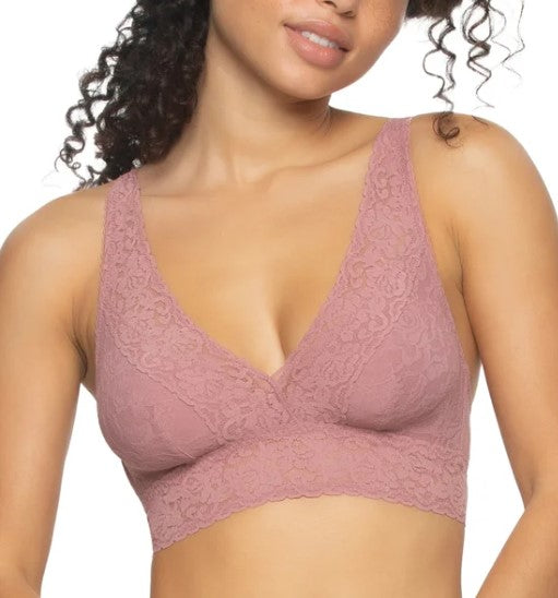 Felina Ladies' Size Medium Lace Bralette Bras, 2-pack, Pink, Customer Return