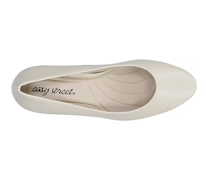 Easy Street Women's Size 9.5 M, Ballari Low Block Heel Pumps Dress Shoes, Bone