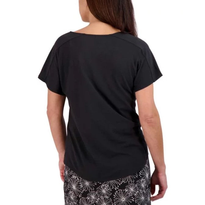 Tranquility by Colorado Clothing Ladies' Size Large, Short Sleeve Top, Black