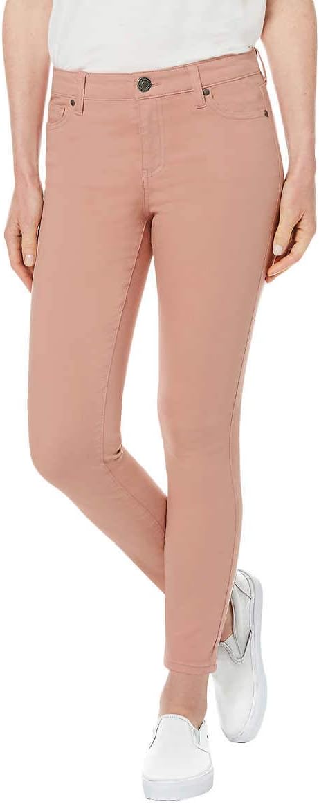 Buffalo Ladies' Size 12 Aubrey Mid-Rise Stretch Super Soft Ankle Pant, Pink, Customer Return