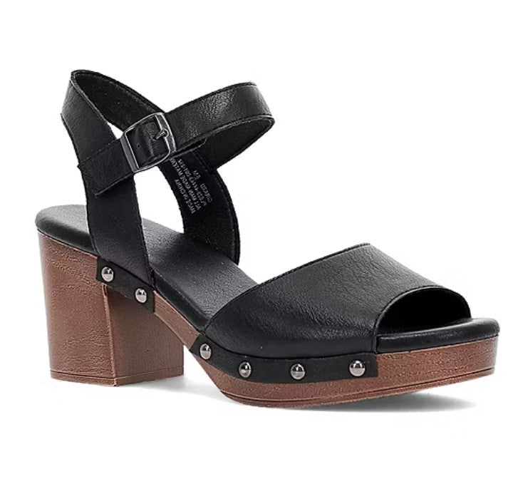 Frye and Co. Women's Size 8.5 M, Girard High Block Heeled Sandals, Black