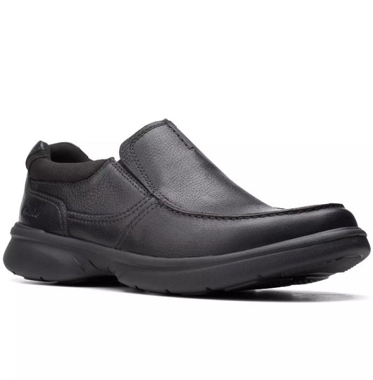 Clarks Mens Size 10 M, Bradley Free Leather Slip-On Loafers Comfort Shoes, Black