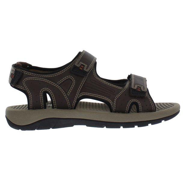 Khombu Noah Men's Size 8 Comfort Hook & Loop Sandals, Brown, Customer Return