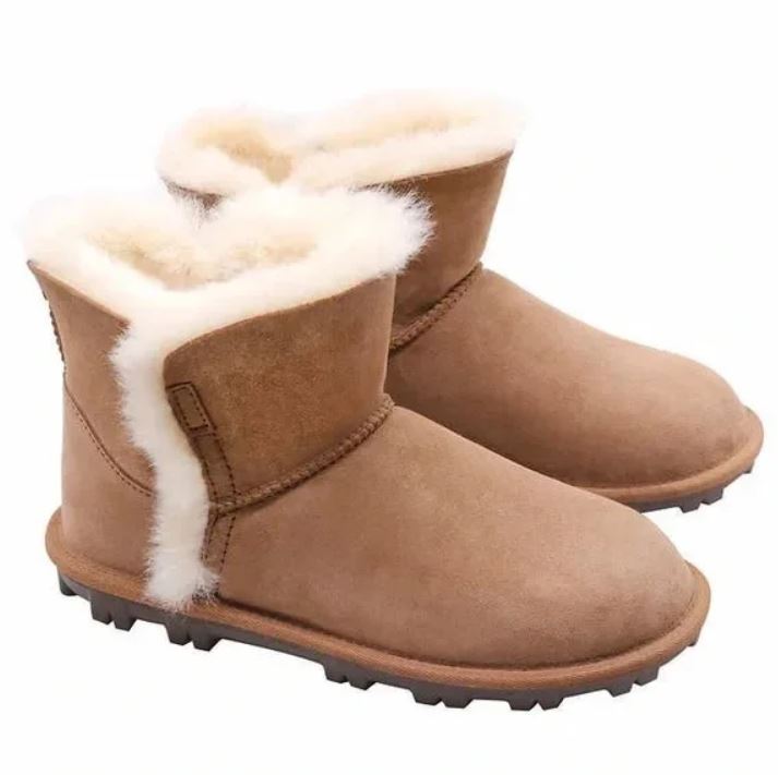 Kirkland Signature Womens Size 8, Short Shearling Boot, Chestnut NEW SHIPS WITHOUT BOX