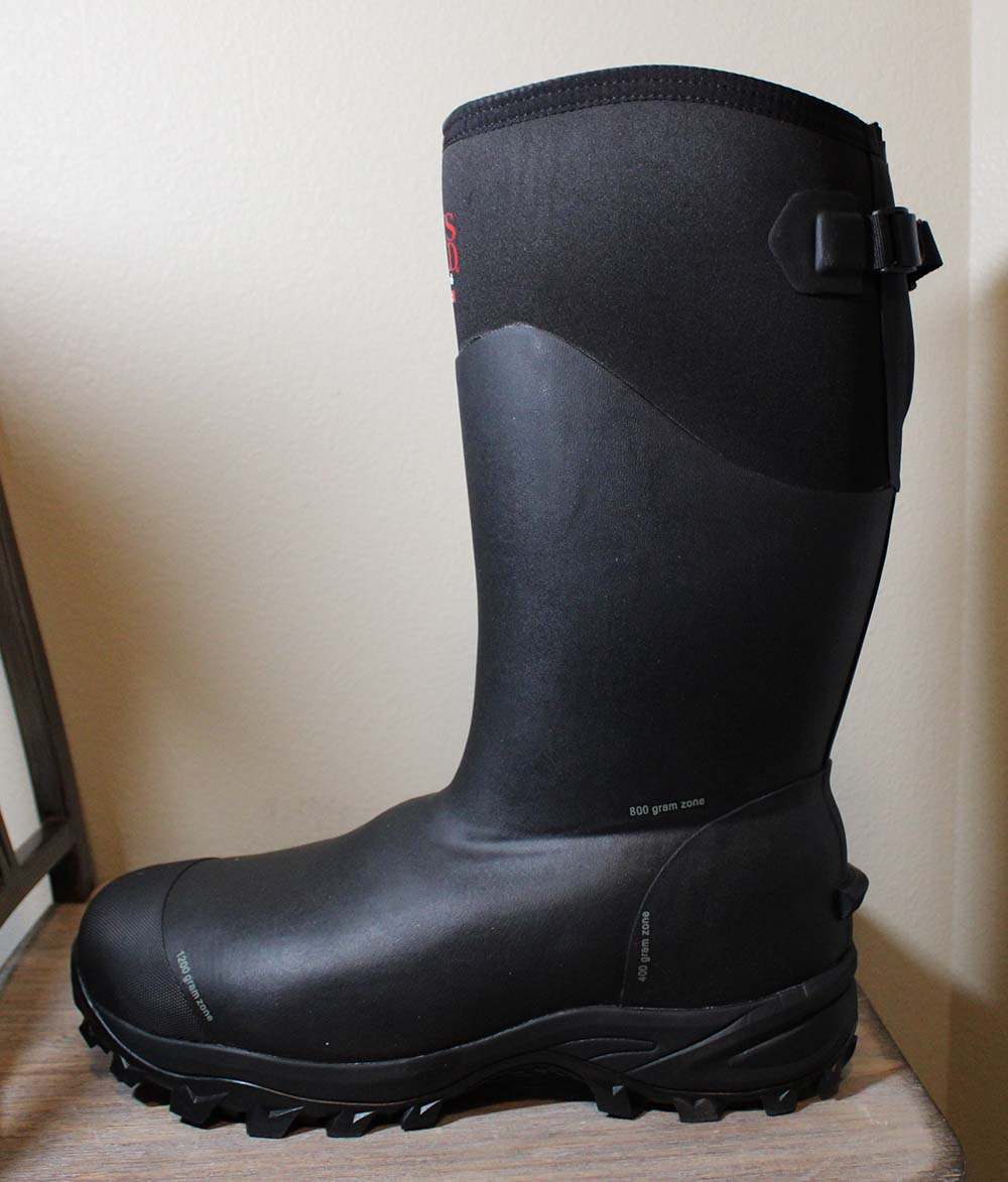 Sports Afield Pursuit 800 Men's Size 10, Waterproof Rubber Knee Boots, Black