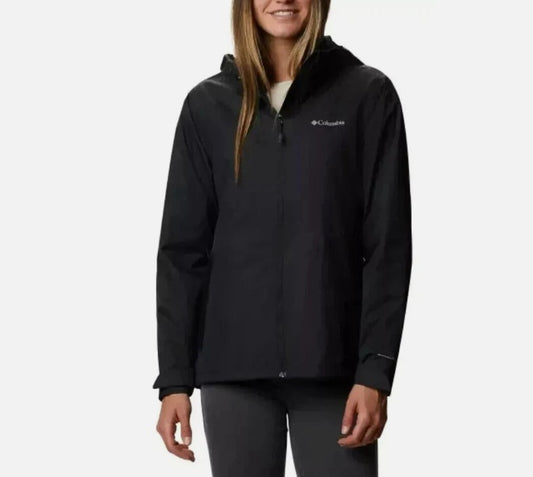 Columbia Ladies' Size Large, Lowland Ultra Rain Jacket, Black, New (NO TAGS)