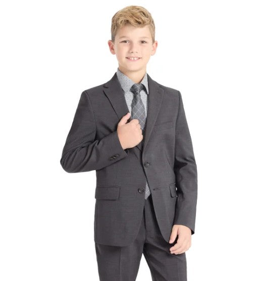 Kenneth Cole Youth Size 10, 2-Piece Suit Set, Jacket and Pants, Gray