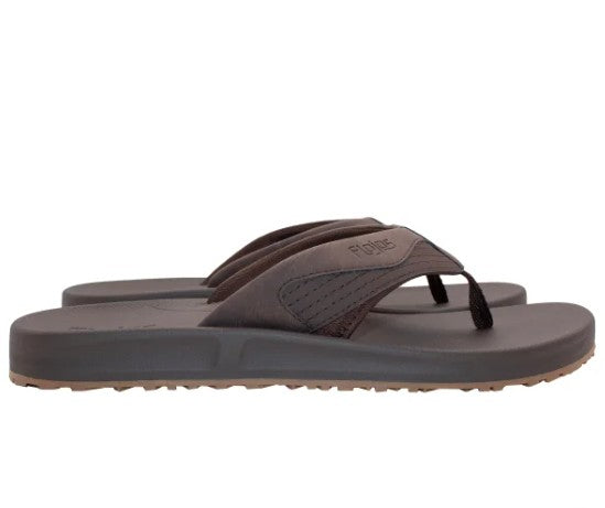 Flojos Men's Size 10 Flip Flops Thongs Sandals, Brown, Grade A