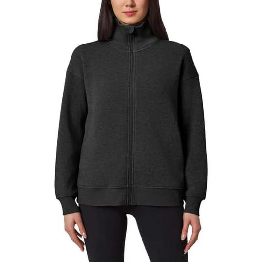 Mondetta Ladies' Size XL (16) Fleece Full Zip Jacket, Heather Black