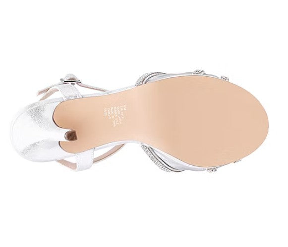 I. Miller Women's Size 9 M, Ramona Heeled Sandals Special Occasion, Silver