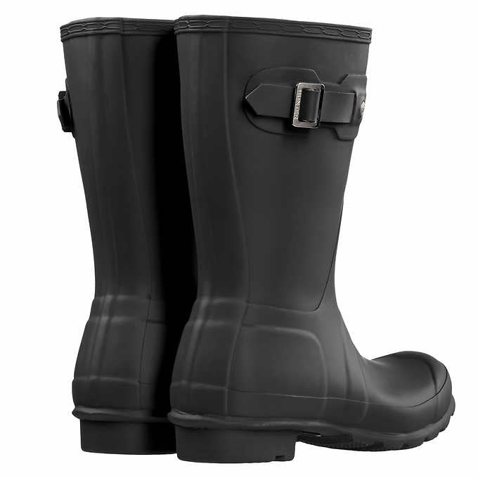 Hunter Ladies' Size 7, Original Short Rain Boots, Black, Grade A