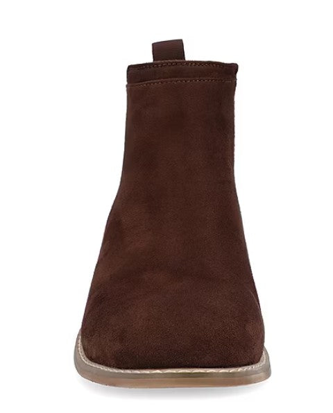 Vance Co Men's Size 9 Wide, Marshall Pull-on Ankle Chelsea Boots, Brown