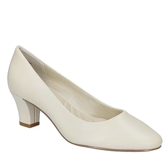 Easy Street Women's Size 9.5 M, Ballari Low Block Heel Pumps Dress Shoes, Bone