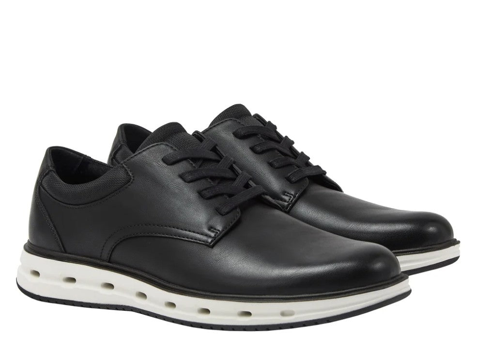Lands' End Men's Size 10, Sport Oxford Lace up Shoes, Black, Grade A