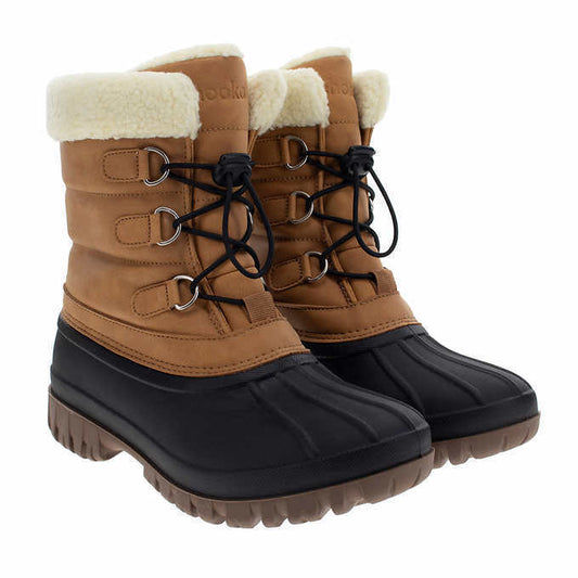 Chooka Ladies' Size 8, Lace-Up Winter Snow Boot, Tan, Customer Return