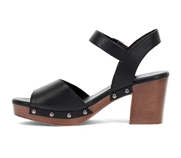 Frye and Co. Women's Size 8.5 M, Girard High Block Heeled Sandals, Black