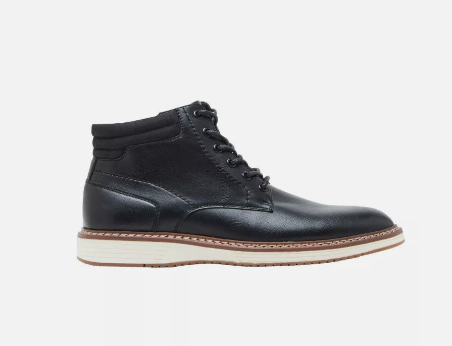 Steve Madden Men's Size 8 Chukka P-Jelen Ankle Boots, Black, New in Box