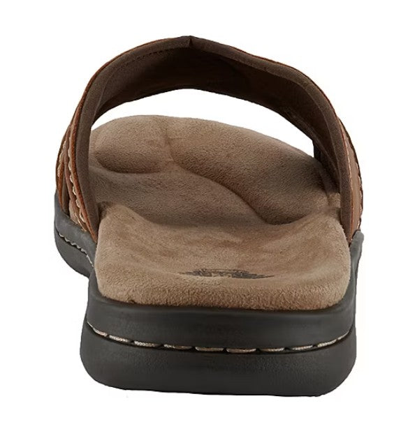 Dockers Men's Size 10 Wide, Sunland Slide Memory Foam Sandals, Rust, Grade A