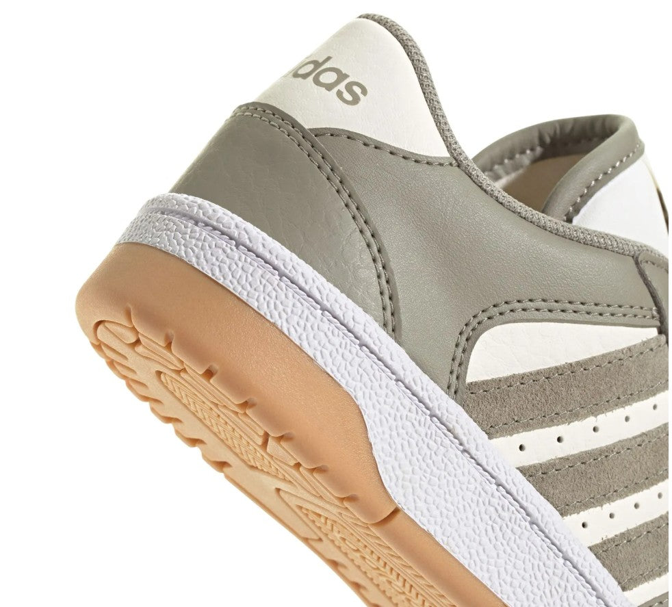 adidas Break Start Kid's Size 12, Court Shoes Hook & Loop, Silver Pebble