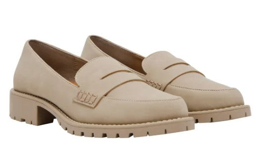 DV by Dolce Vita Ladies' Size 8.5 Lug Loafer Shoes, Tan, Customer Return