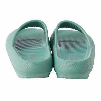 32 Degrees Ladies Size X-Large (11-12) Cushion Slide Shower Sandal, Mint Green, Customer Return