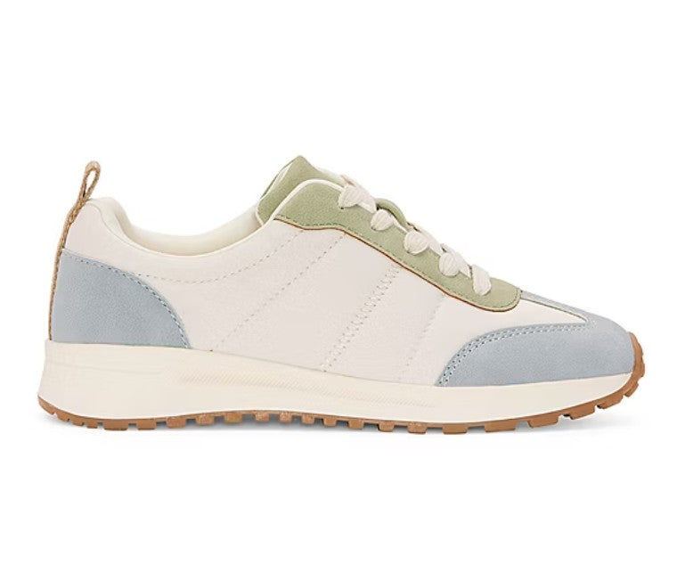 Pop Solanas Women's Size 7.5 M, Lace-up Comfort Fit Sneakers, Blue - White