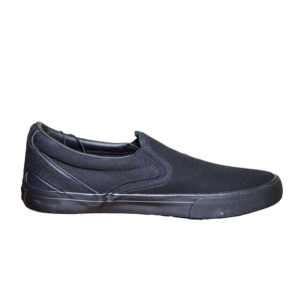 Hurley Men's Size 11 Canvas Slip-on Shoe, Black/Black, Customer Return