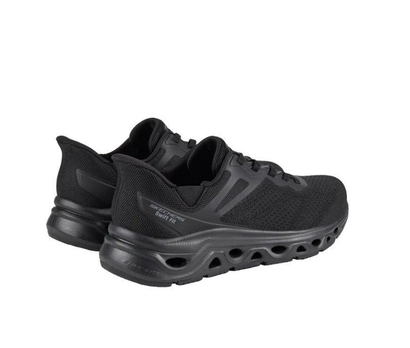 Skechers Men Size 11, Hands Free Swift Fit Slip On Sneakers Shoes, Black