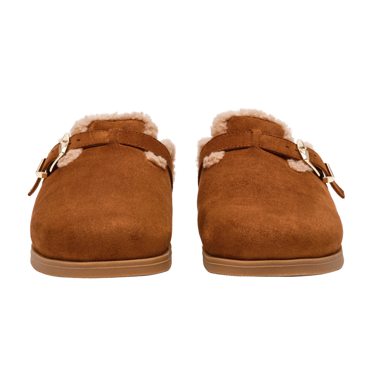 Dolce Vita Women's Size 7, Faux Suede Clogs Cozy Slides, Cognac Brown