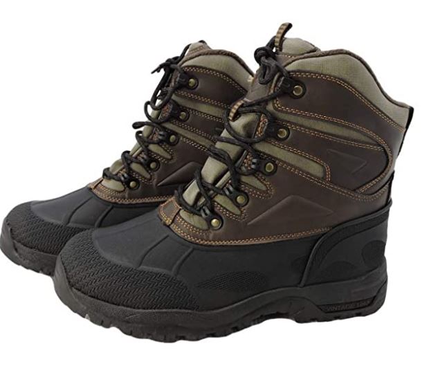 Weatherproof Men's Clint Size 9 Lace-Up Winter Duck Boot, Brown, New Without Box