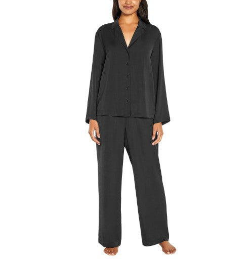 Banana Republic Ladies' Size Small (2-4) 2-piece Satin Pajama Set, True Black